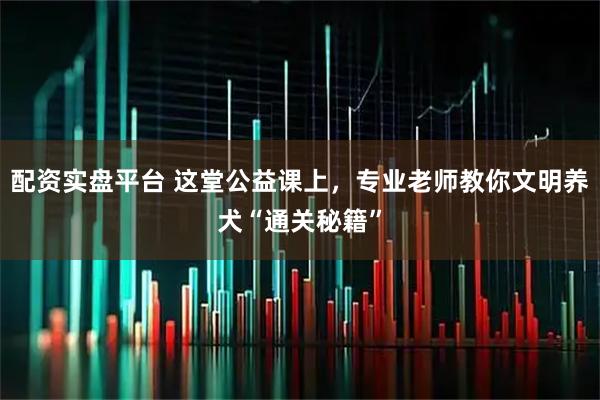 配资实盘平台 这堂公益课上，专业老师教你文明养犬“通关秘籍”